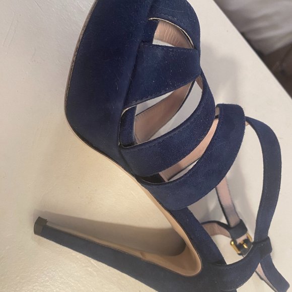 Miu Miu Navy Blue Sandals - Picture 6 of 9